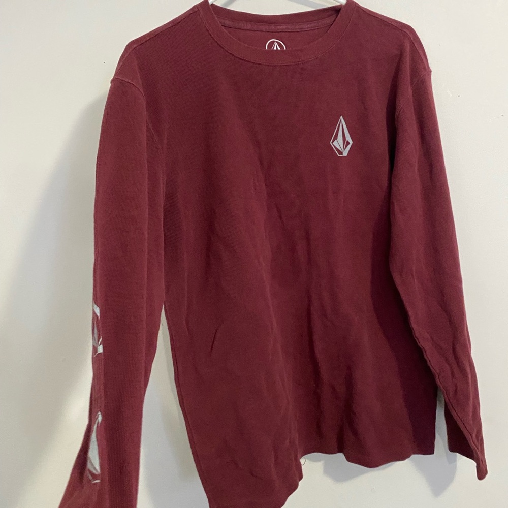 Volcom Maroon Long Sleeve Shirt